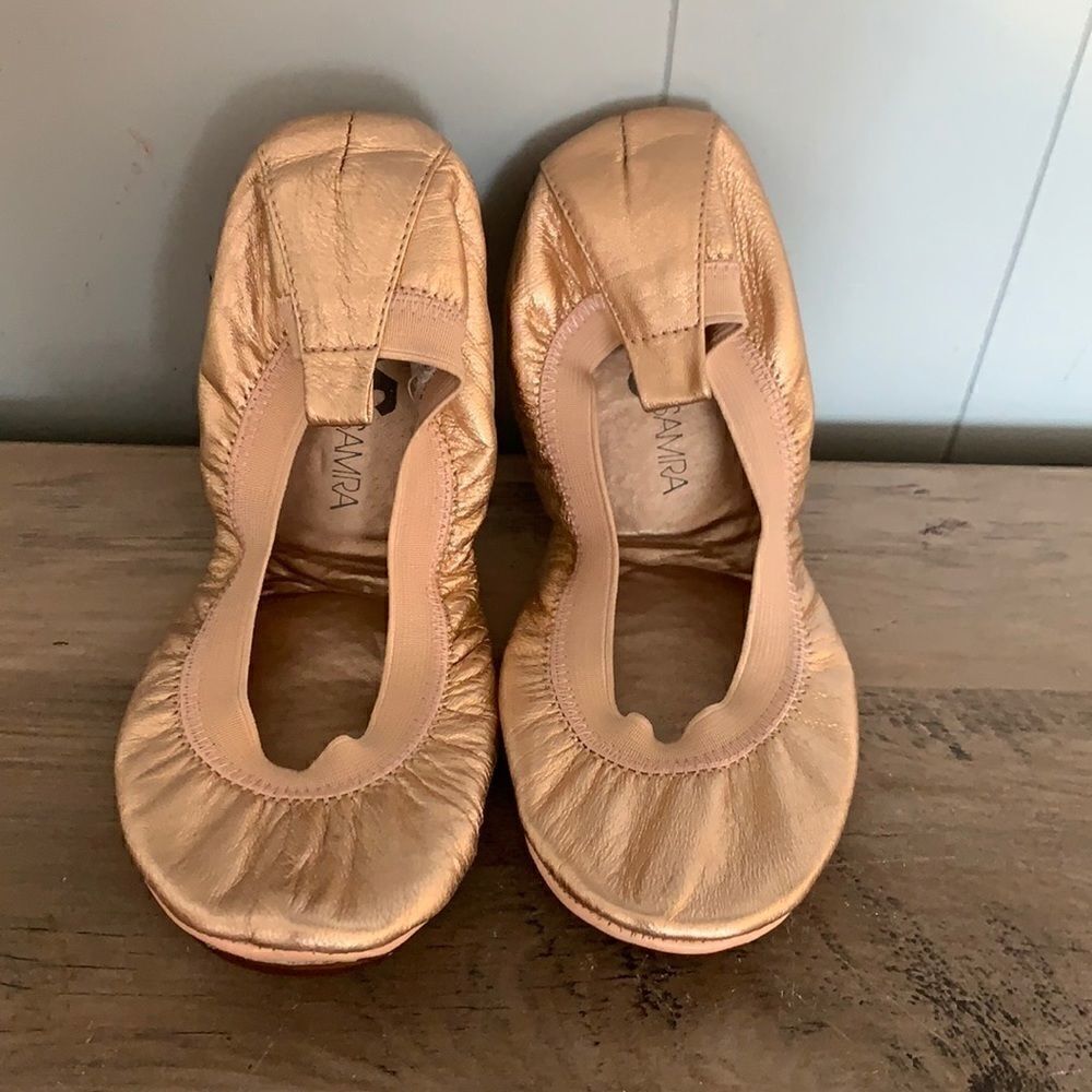 Yosi Samra Rose Gold Ballet Flats Size 7